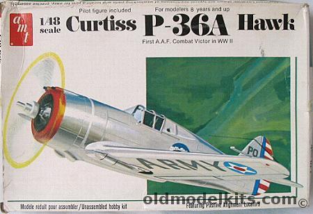 AMT 1/48 Curtiss P-36A Hawk, T645 plastic model kit